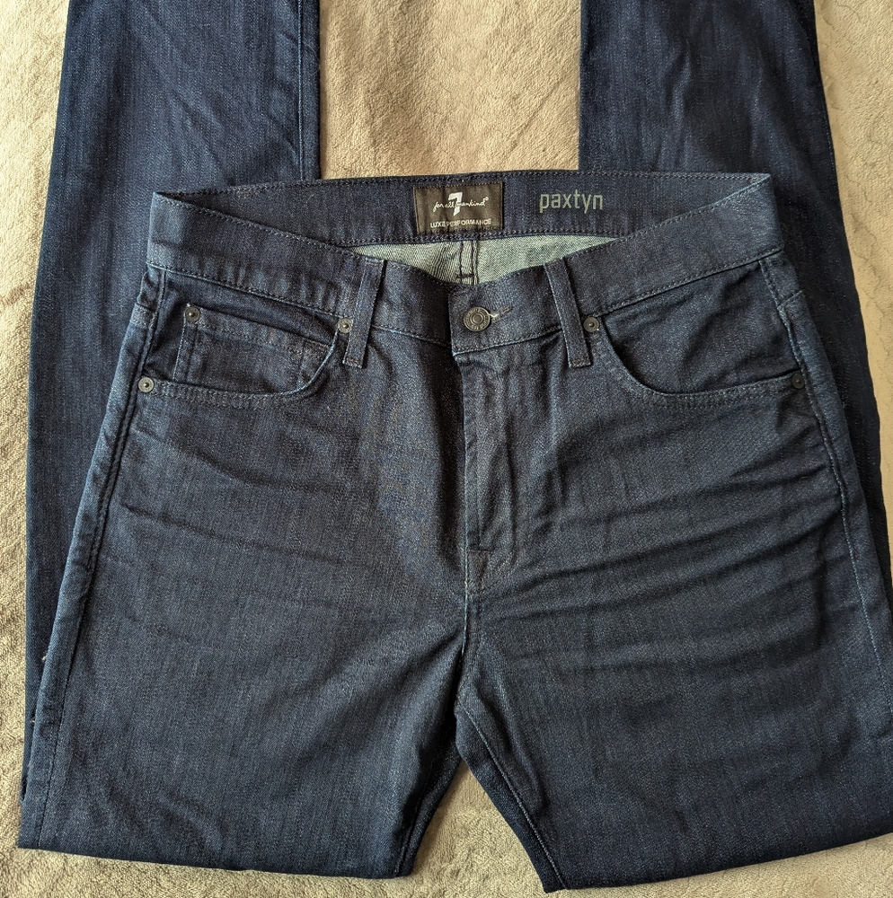 Men's 7 for all mankind Paxtyn luxe performance jeans dark blue 30